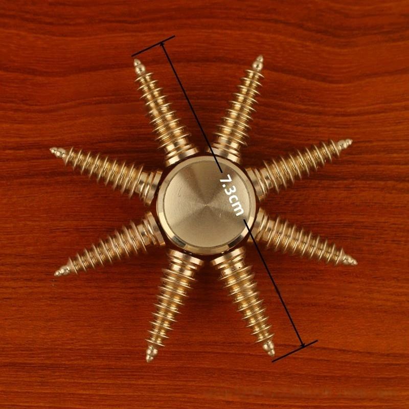 

Brass Fingertip Gyro Combat Eight Arm Gyro Detachable Metal Adult Decompression Artifact Student Creative Gift Hand Play Piece
