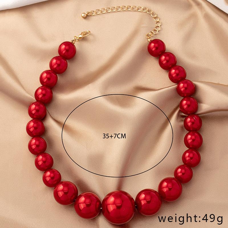 French Retro Court Style Pearl Necklace Female Korean Version Temperament Elegant Fashion Commuter New Year's Collarbone Chain