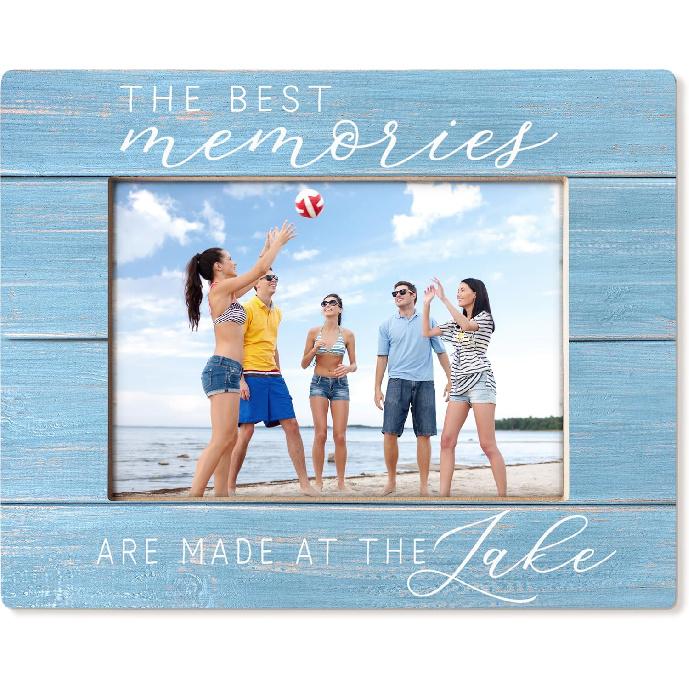Lake Picture Frame 5x7, Gifts for Lakes Lovers, Lakes House Decor for the Home, the Best Memories Are Made at the Lake Picture Photo Frames for