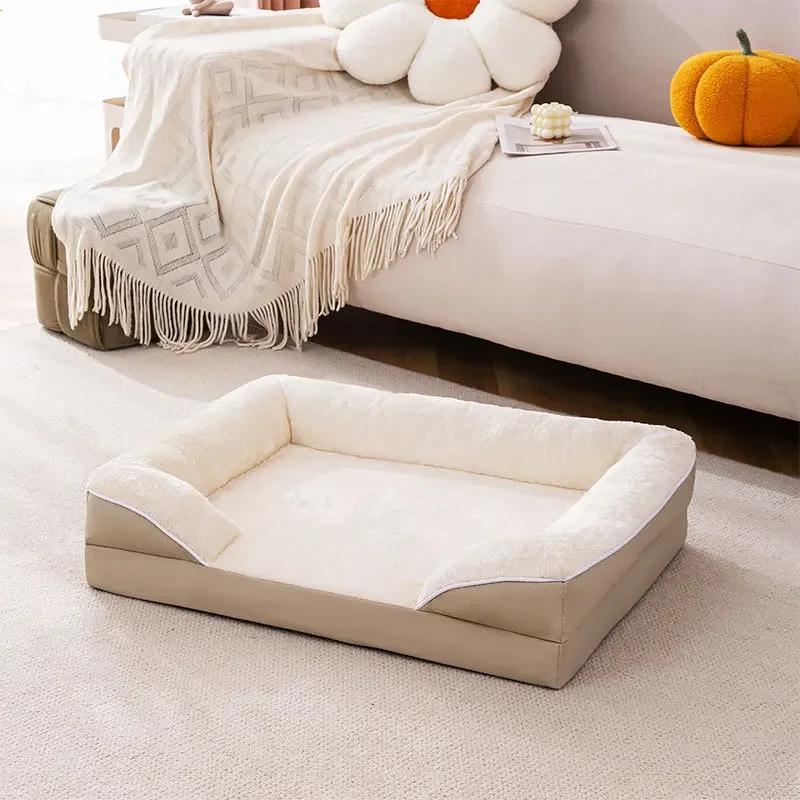 Haustier Katze Bett Sofa Haus Bonbonfarbenes Quadratisches Nest Haustiere Zwinger für Kleine Hunde Katzen Winter Welpe Kätzchen Schlafkörbe