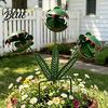 Langlebige Eisen-Gartendekoration Venusfliegenfalle Gartenstecker Metall fleischfressende Pflanze Kunst-Ornament Lustige Skulptur für Blumenbeet Außenrasen Terrasse