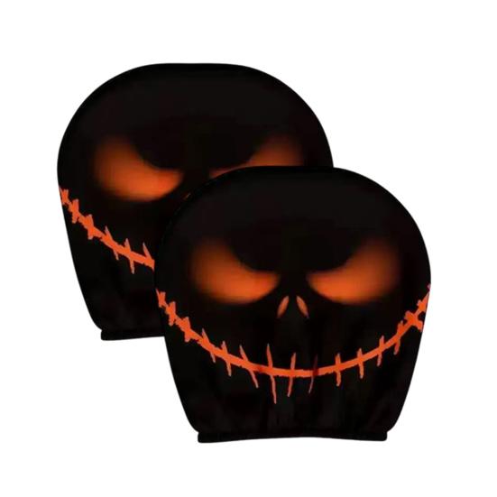 2Pcs Funny Cartoon Car Headrest Covers Easy Installation Car Seat Head Rest Protector