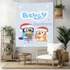 Bluey Custom Your Name Wall Decor Tapestry Art For Pet Memorial Birthdaywedding Party Backdrop Family Gift