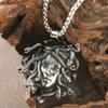 Punk Retro Griechische Mythologie Medusa Verschlungene Schlange Anhänger Halskette Ostern Halloween Modeschmuck Unisex