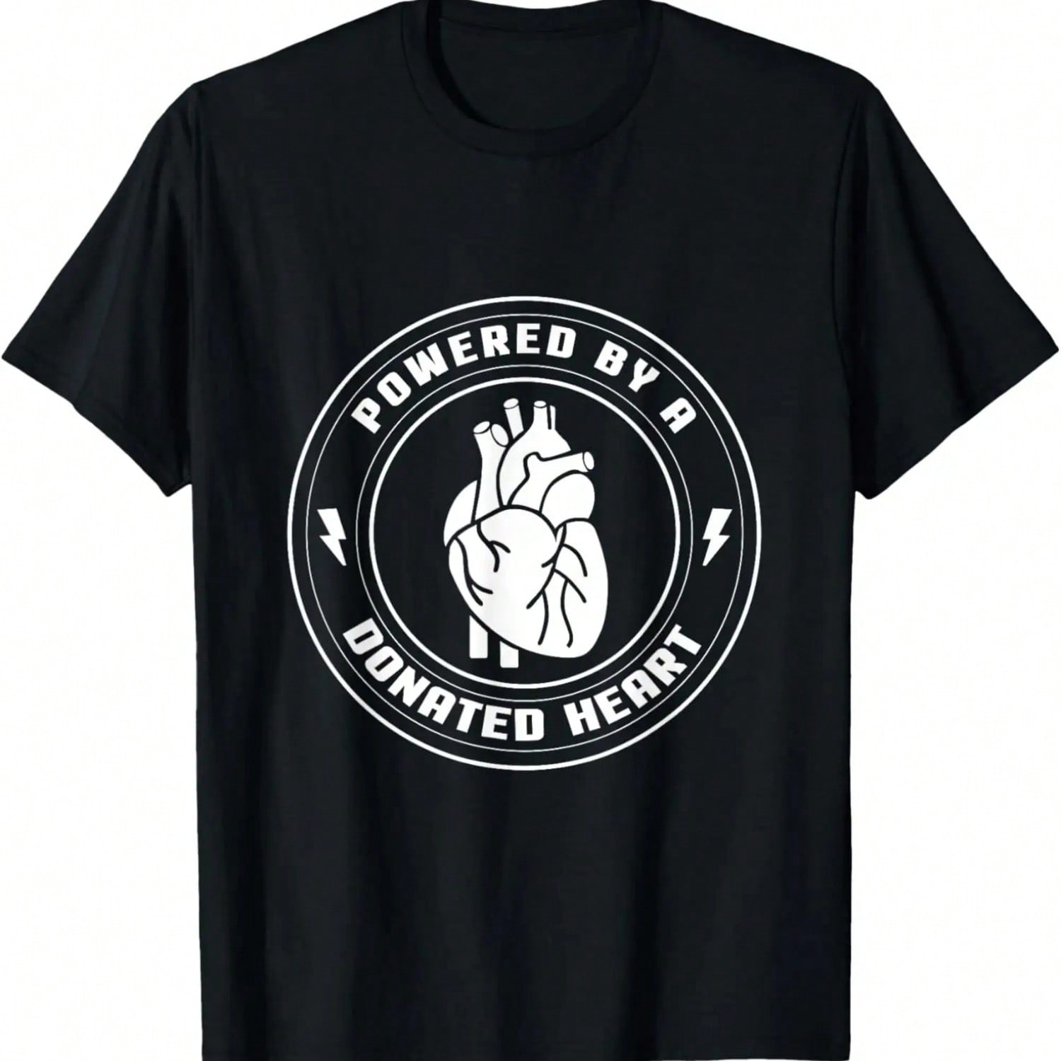 Powered By A Donated Heart T-Shirt For unisex & Wounisex S разноцветный