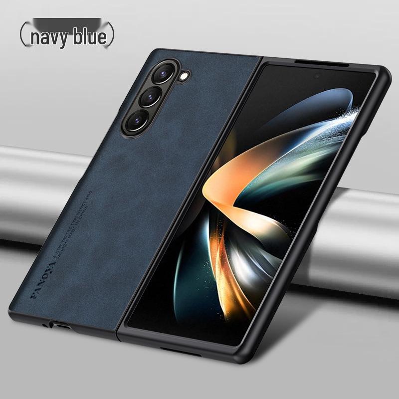Samsung Z Fold7/6/5 Light Luxury Leather Texture Protective Phone Case