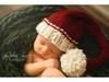 Handgestrickte Neugeborenen-Weihnachtsmütze für Fotoshootings und Vollmond-Requisiten