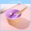 Creative Kids Ice Cream Bowl Set With Spoon For Birthday And Daily Snack