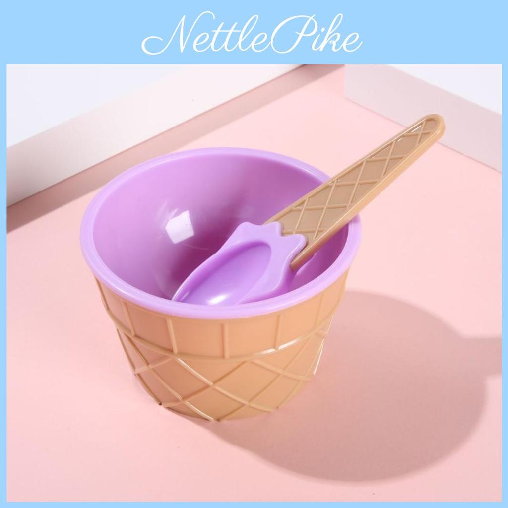 Creative Kids Ice Cream Bowl Set With Spoon For Birthday And Daily Snack