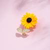Champion Fresh Sunflower Brooch: Cute Cardigan Lapel Pin