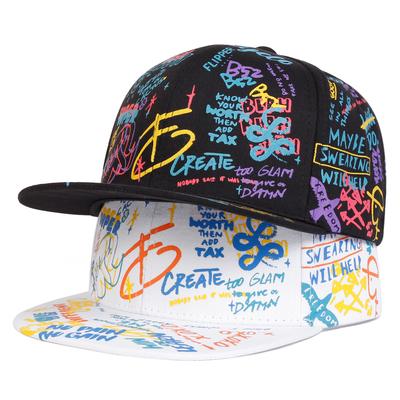 Unisex Bunte Buchstaben Graffiti Druck Hip-Hop Hüte Frühling Herbst Outdoor Verstellbar Lässig Baseballkappen Sonnenschutzhut