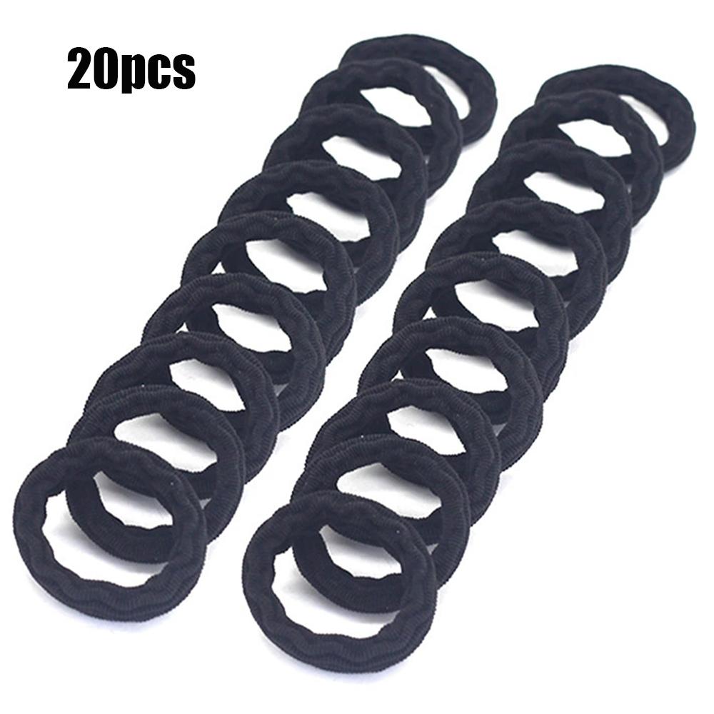 20PCS Women Girls Simple Basic Elastic Hair Bands Ties Scrunchie Ponytail Holder Rubber Bands Fashion Headband Hair Accessories