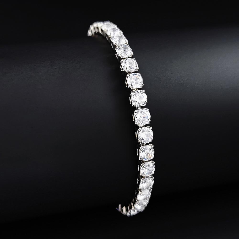 

2026 New Arrival Luxury Round Silver Color on Hand Bracelet Bangle for Women Anniversary Gift Jewelry Bulk Sell S5650 3mm-17cm белый