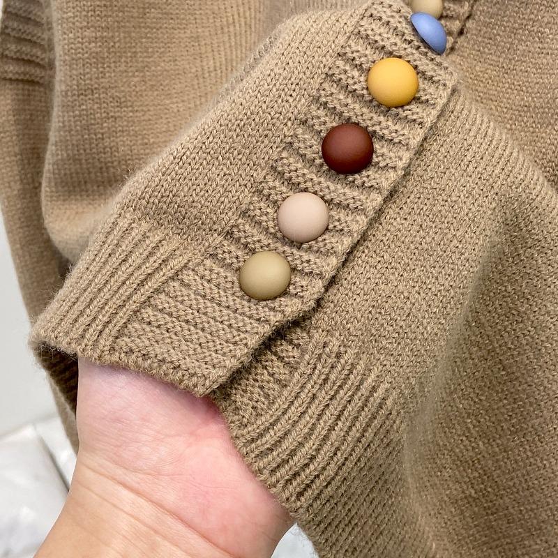Fashion Elegant Loose Sleeveless Knitted Cardigan Sweater Vest Women 2025 Autumn Winter Casual Buttons Waistcoat Simple Solid Color Tops Clothing