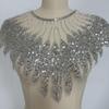 Women's Lace Patch with Sequin Bead Embroidery - Mesh Front Chest Accessory