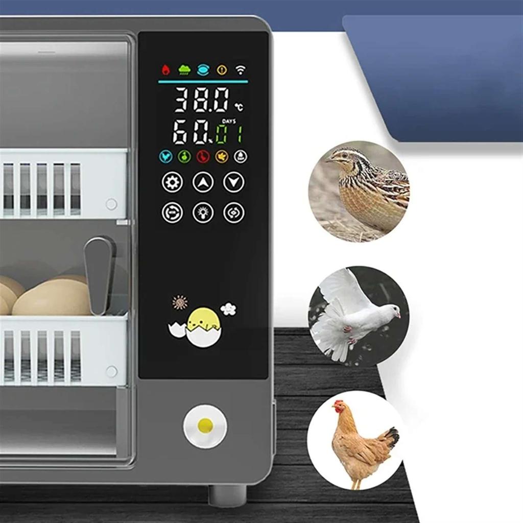24 Egg Incubator, Fully Automatic, Egg Turning Function, Household Egg Incubator, With Temperature Control and Touch Screen