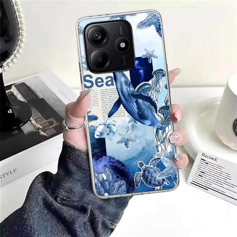 Ocean Starfish Sea Turtle Shark Soft Phone Case For Xiaomi Redmi Note 15 14 14S 13 12 Pro Plus 12S 11 11S 11E 10 10S 11T 5G Fund