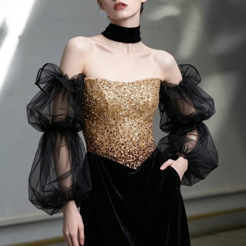 Bridal Arm Sleeves Flared Sheer Bishop Sleeve Design Perfect Pairing With Various Gowns