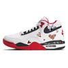 Flight Legacy Beating Electrocardiogram, Heart Panda Mid Top Vintage Basketball Shoes Men's Red White BQ4212-100(Team181-)