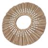 Seagrass Wall Mirror Hand Woven Decorative Round Seagrass Hanging Mirror for Entryway Bedroom Bathroom Original Color