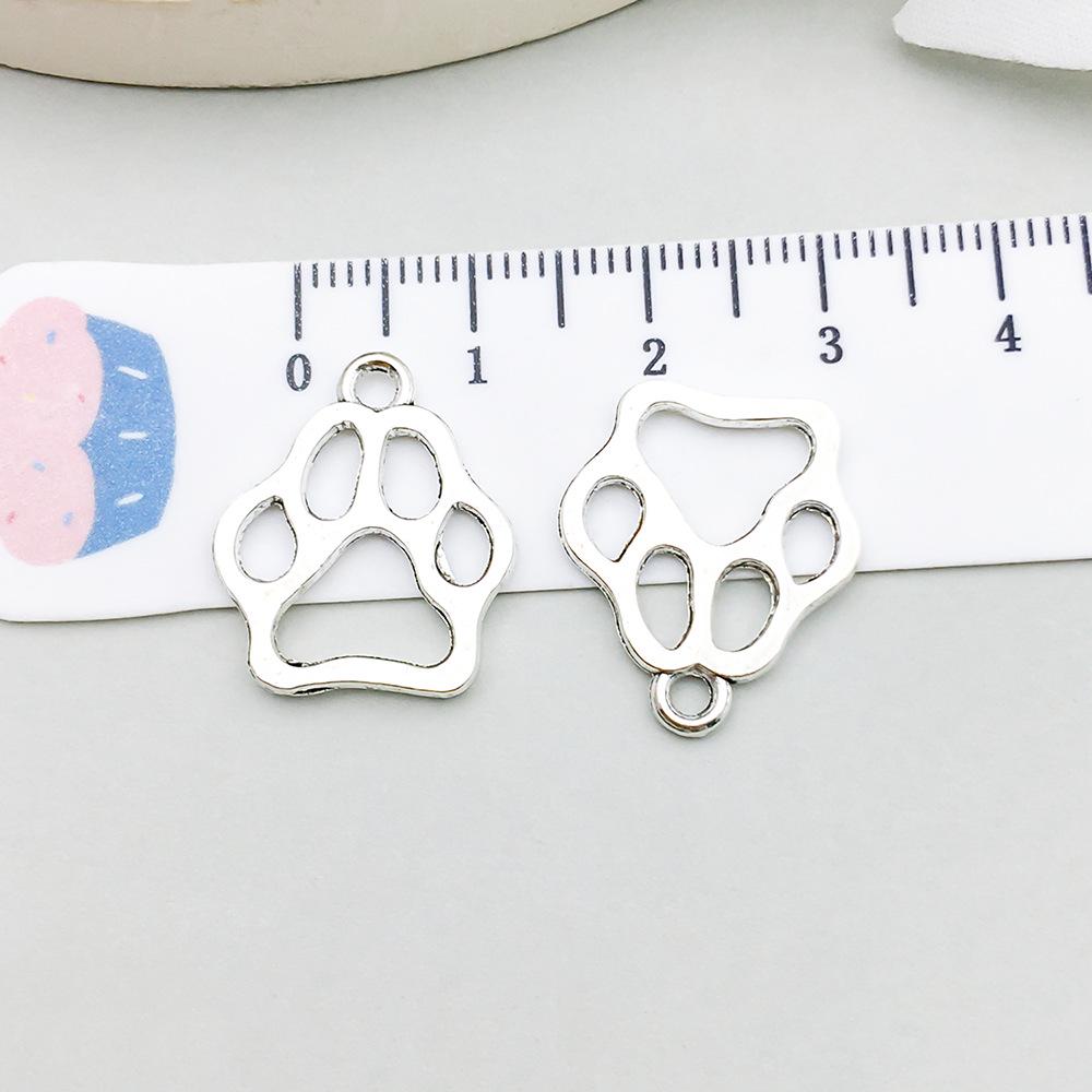 Set di 100 Ciondoli Gatto Farfalla Luna Argento Antico per Braccialetti e Collane Fai da Te