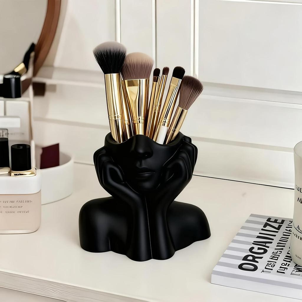 Creative Human Body Art Storage Tube: Desktop Makeup Brush & Pen Holder