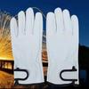 1 Pair Sheepskin Leather Workers Work Gloves Welding Safety Protection Garden Sports Motorcycle Driver Wear-Resistant Gloves