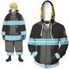 Anime Enn Enn No Shouboutai Fire Force sweat à capuche Firesoldier veste manteau Costumes