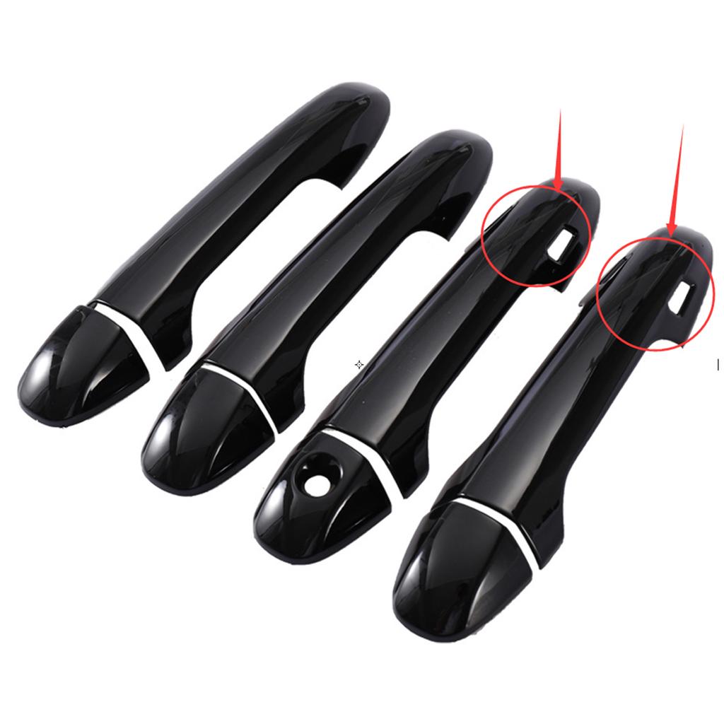 8pcs ABS Carbon Chrome Black Car Accessory Door Handle Cover Trim Paste Style For Toyota Tacoma 2016 2017 2018