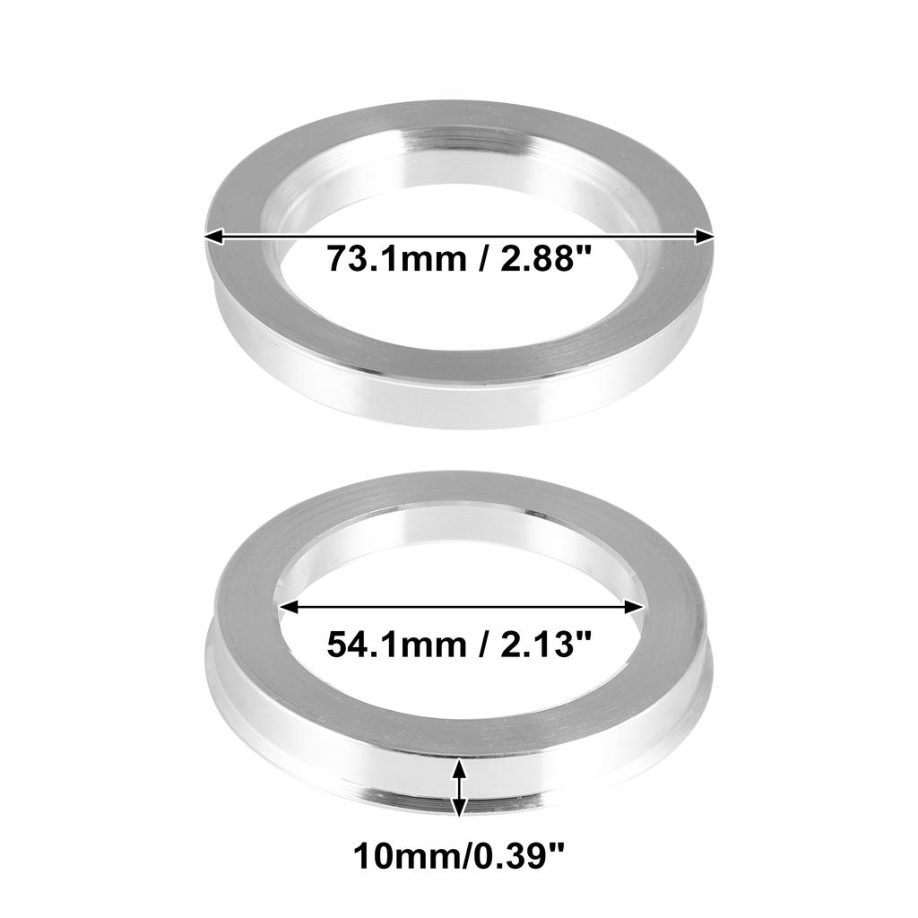 X Autohaux 2pcs OD 60.1 73.1 72.6mm To ID 57.1 56.1 64.1mm Aluminium Alloy Car Hub Centric Rings Wheel Bore Center Spacer Valve Stems 1
