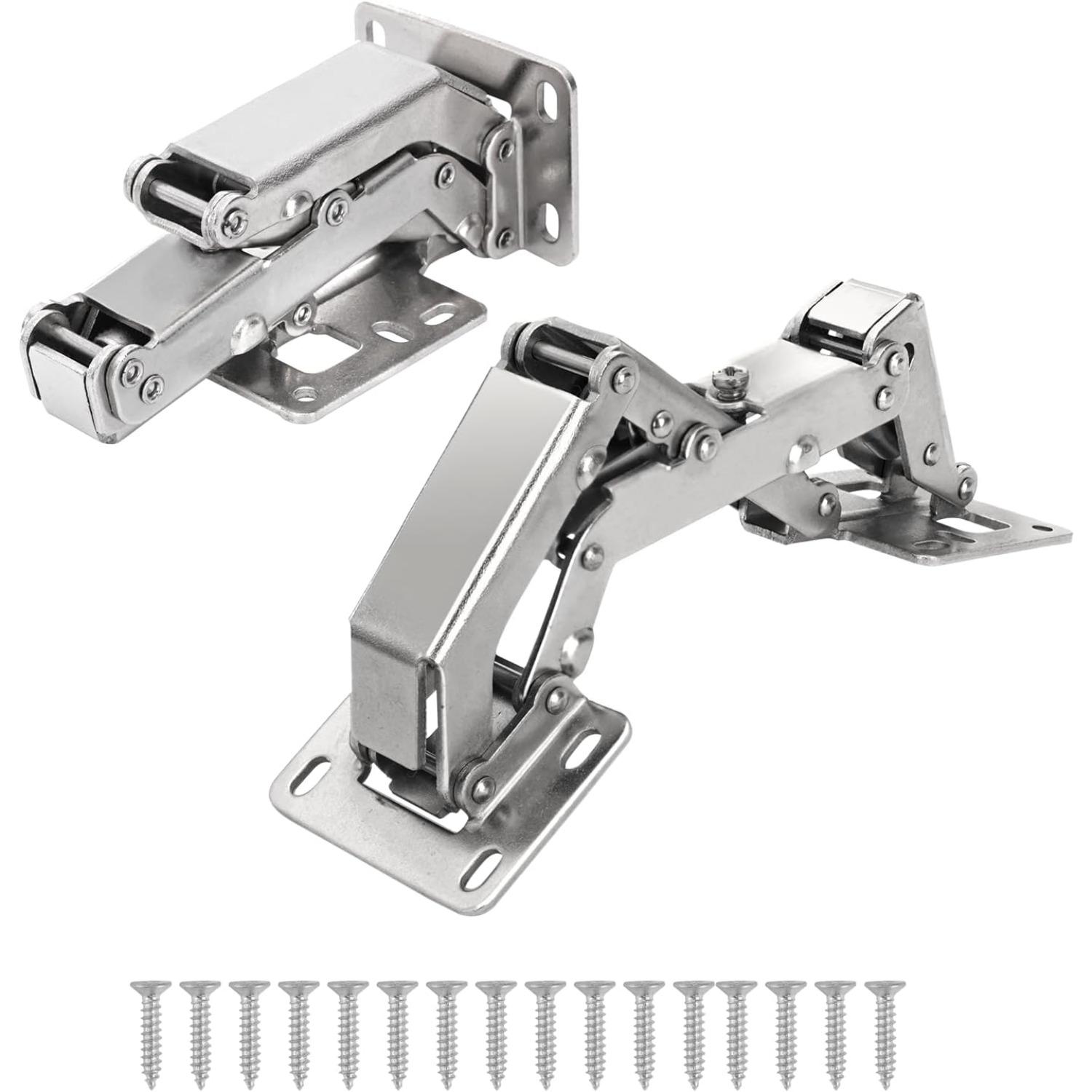 

2 шт. 170° Гидравлические петли для шкафов с плавным закрыванием | Прочные, с регулируемым углом, для толстых, широко открывающихся дверей шкафа