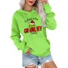 Women's Casual Comfortable Neck Hooded Long Sleeve Christmas Print Warm Sweatshirt