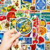Neue 50 Aufkleber im mediterranen Stil Tomaten-Zitronen-Farbe Leuchtend Handkonto Computerdekorationsaufkleber