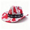 New Party Top Hat, European, American and Western Cowboy Hat, Cow Pattern Sunscreen Sun Hat, Retro Trend