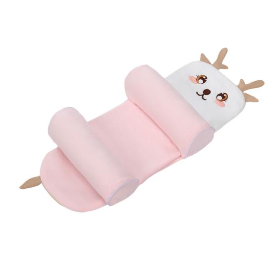 Baby Support Pillow Soft Breathable Infant Head Cushion for Newborns 0-12 Months Sleeping Lightweight Travel-friendly Baby Shaped Pillowcase