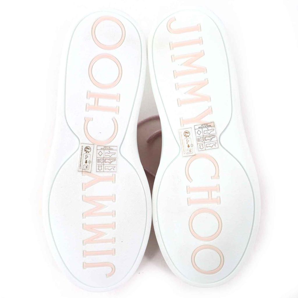 Makellose JIMMY CHOO Niedrige Sneaker ANTIBES/F Antibes Puderrosa Leder Gebraucht