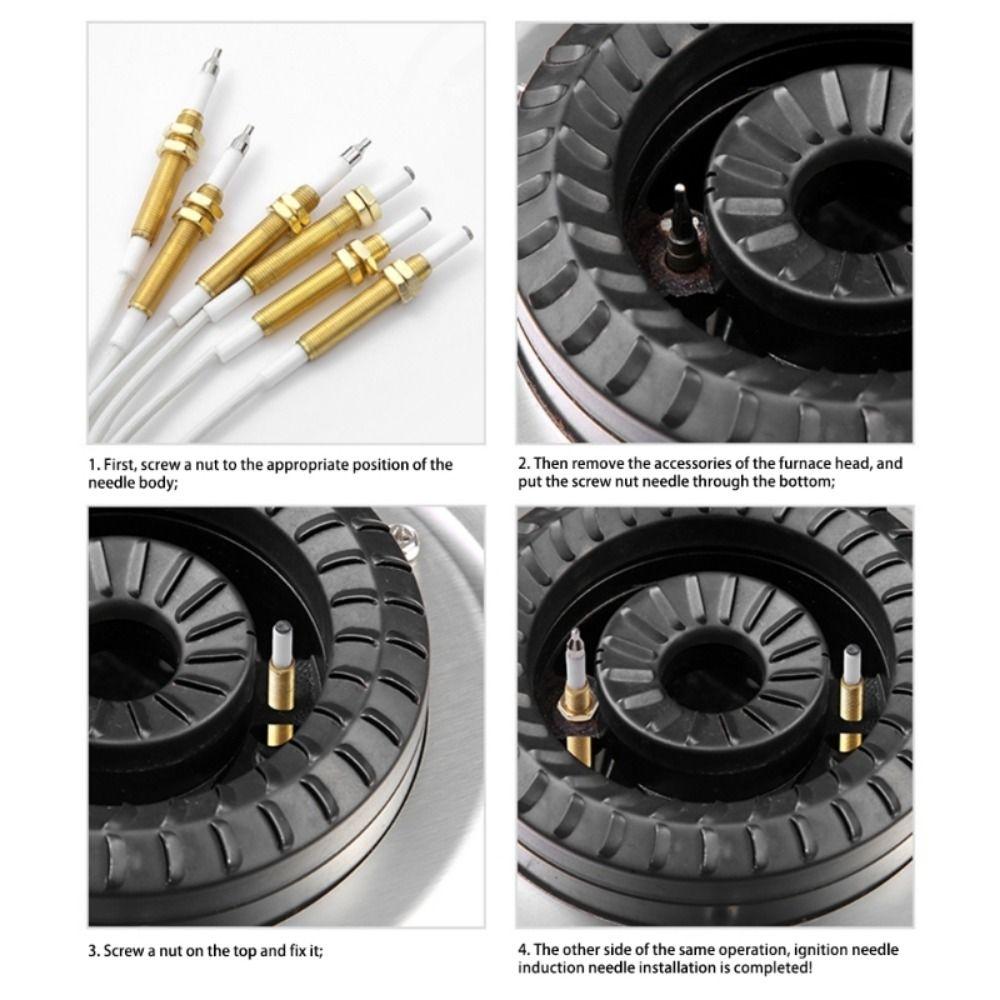 5Pcs Copper Needle Liquefied Gas Stove Induction Needle Ceramic Pulse Igniter  for Embedded Cookers