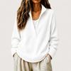 Women S Casual Knit Cardigan Deep V Neck Long Sleeve Loose Fit Mid Length