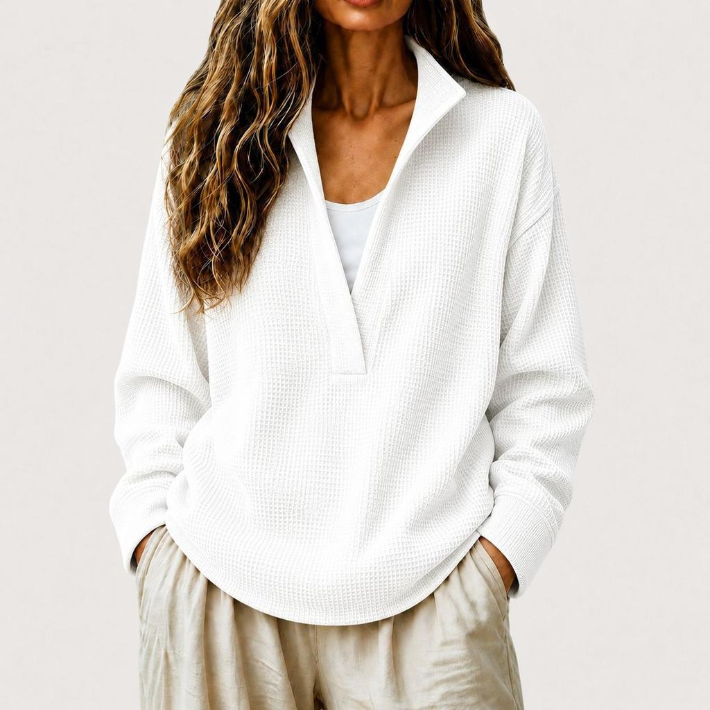 Women S Casual Knit Cardigan Deep V Neck Long Sleeve Loose Fit Mid Length