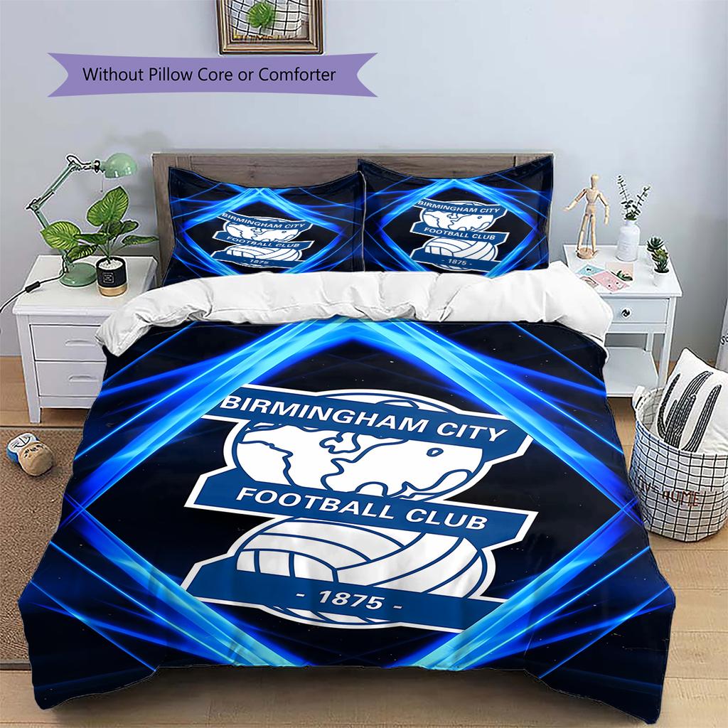 Birmingham City Football Club logoPattern Bedding,Quilt Set Quilt Cover Pillowcase Home Birthday Gift (1 * Duvet Cover + 2 * Pillowcase, Without Core)