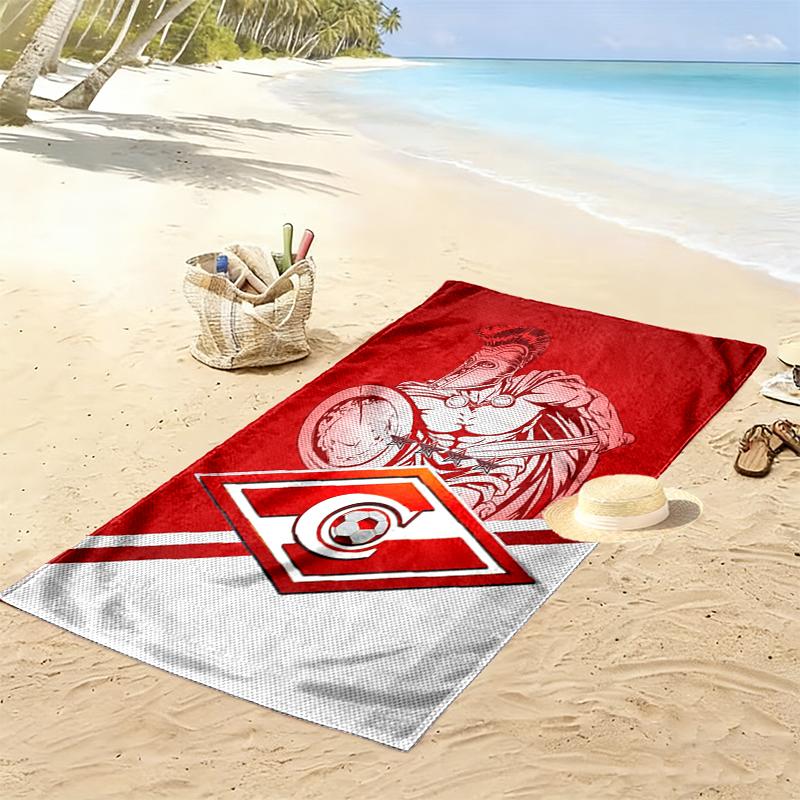 Spartak Moscow Football Club Print Beach Towel, Large Soft Quick Dry Towel for Beach Camping Swimming