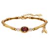 Natural Gemstone Tanzanian Garnet Olivine Topaz Bracelet Women'S S925 Sterling Silver Colored Treasure Bracelet