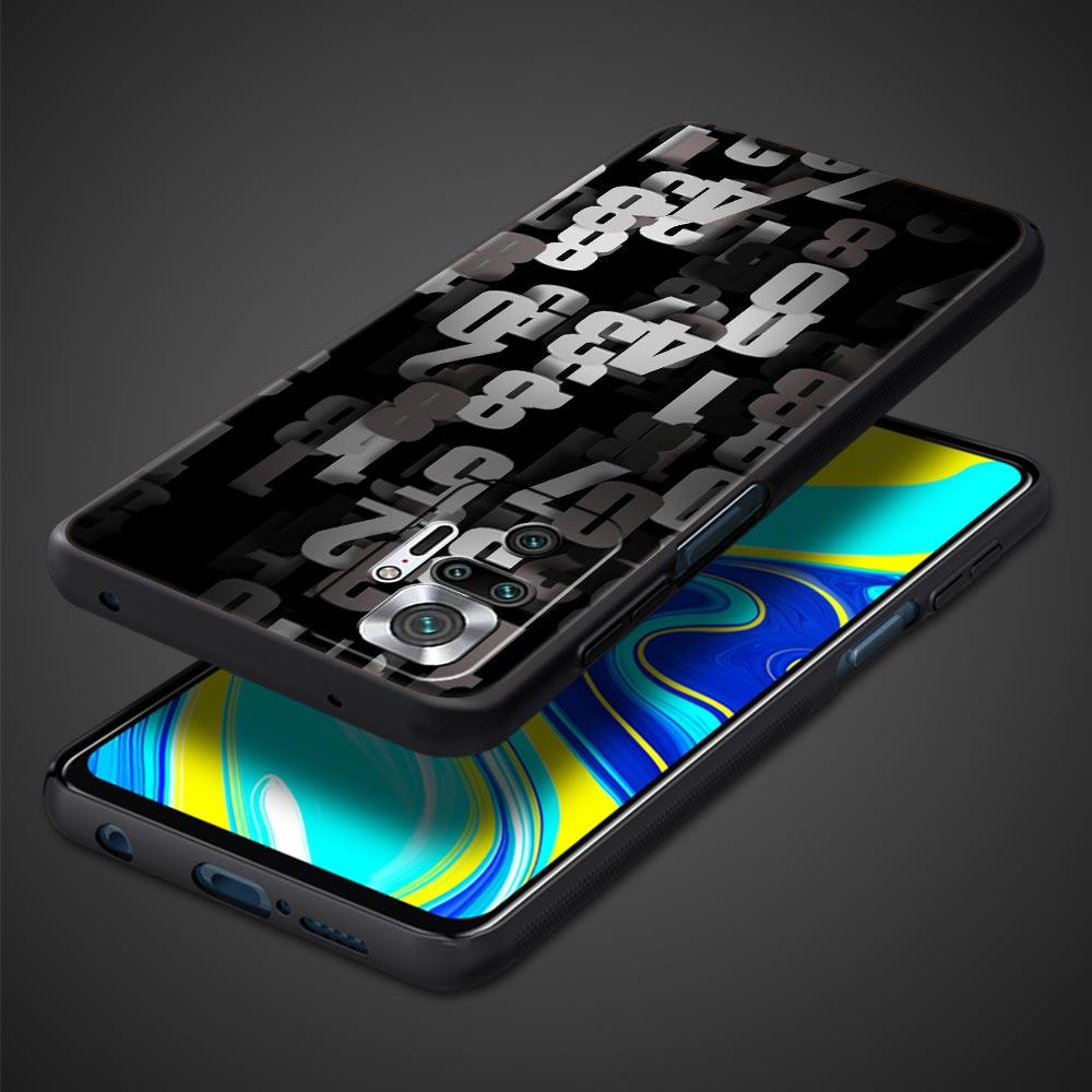 Number Pattern Phone Case Cover for Redmi 14C 10C Note 15 14 13 12 10 11 K40 Pro Plus 5G Soft TPU Shockproof Shell Fundas Capas