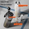 TAFUCO 600ml Insulated Dual-Drink Straw Water Bottle