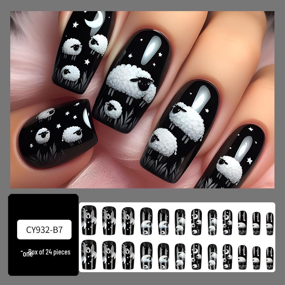 Hosszú Trapéz Koporsó Műköröm Matricák