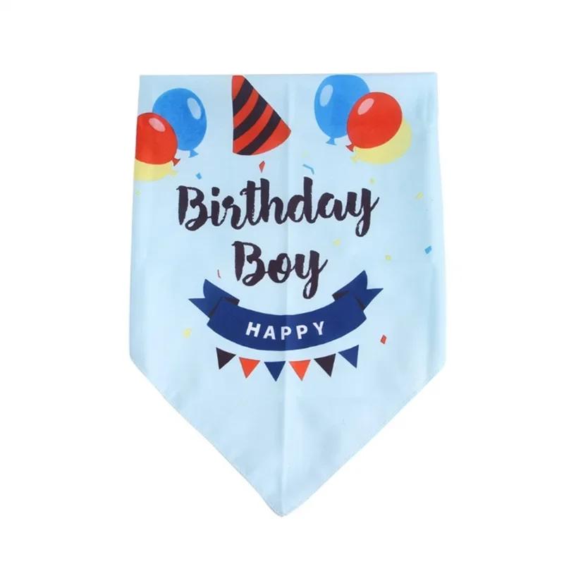 Pet Birthday Saliva Towel Dog Cat Pet Cute Triangle Towel Accessories Scarf Accessories Bib
