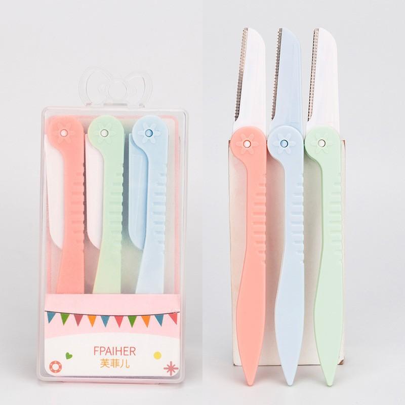 

Precision Stainless Steel Eyebrow Razor Kit – Portable & Easy-to-Use Trimmer for Beginners and Makeup Artists, Includes Protective Cap