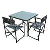 Portable All-Steel Military Green Field Training Table and Chair Set for Outdoor Use