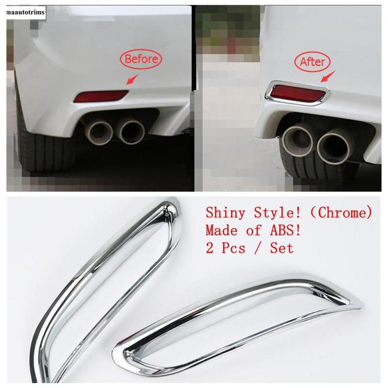 Car Rear Fog Lights Lamps Frame Decoration Cover Trim For Toyota Camry XV70 2018 ABS Chrome Exterior Accessories