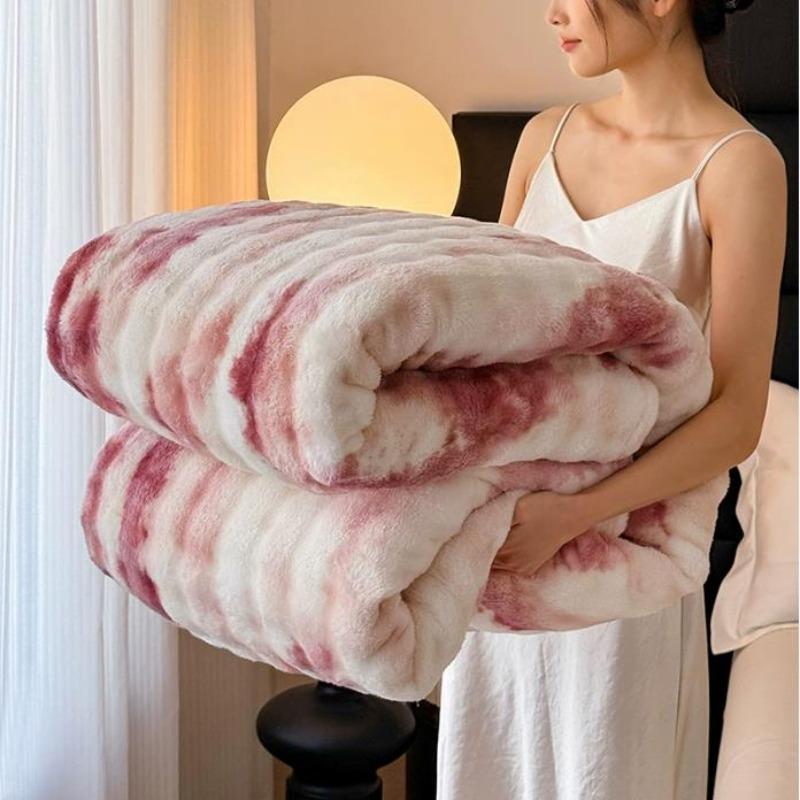 Super Soft Faux Rabbit Fur Shawl Blanket Four Seasons Warm and Cozy